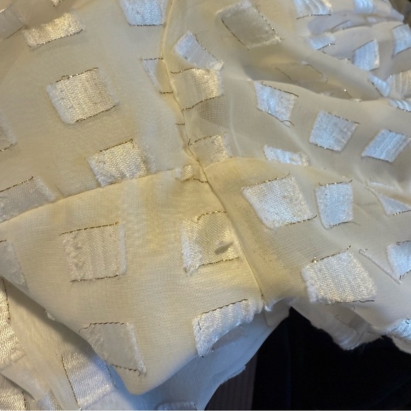 D’ALLAIRDS Vintage 80’s Dress Sheer Long Sleeves Shoulder Pads A-Line Large - Picture 11 of 12